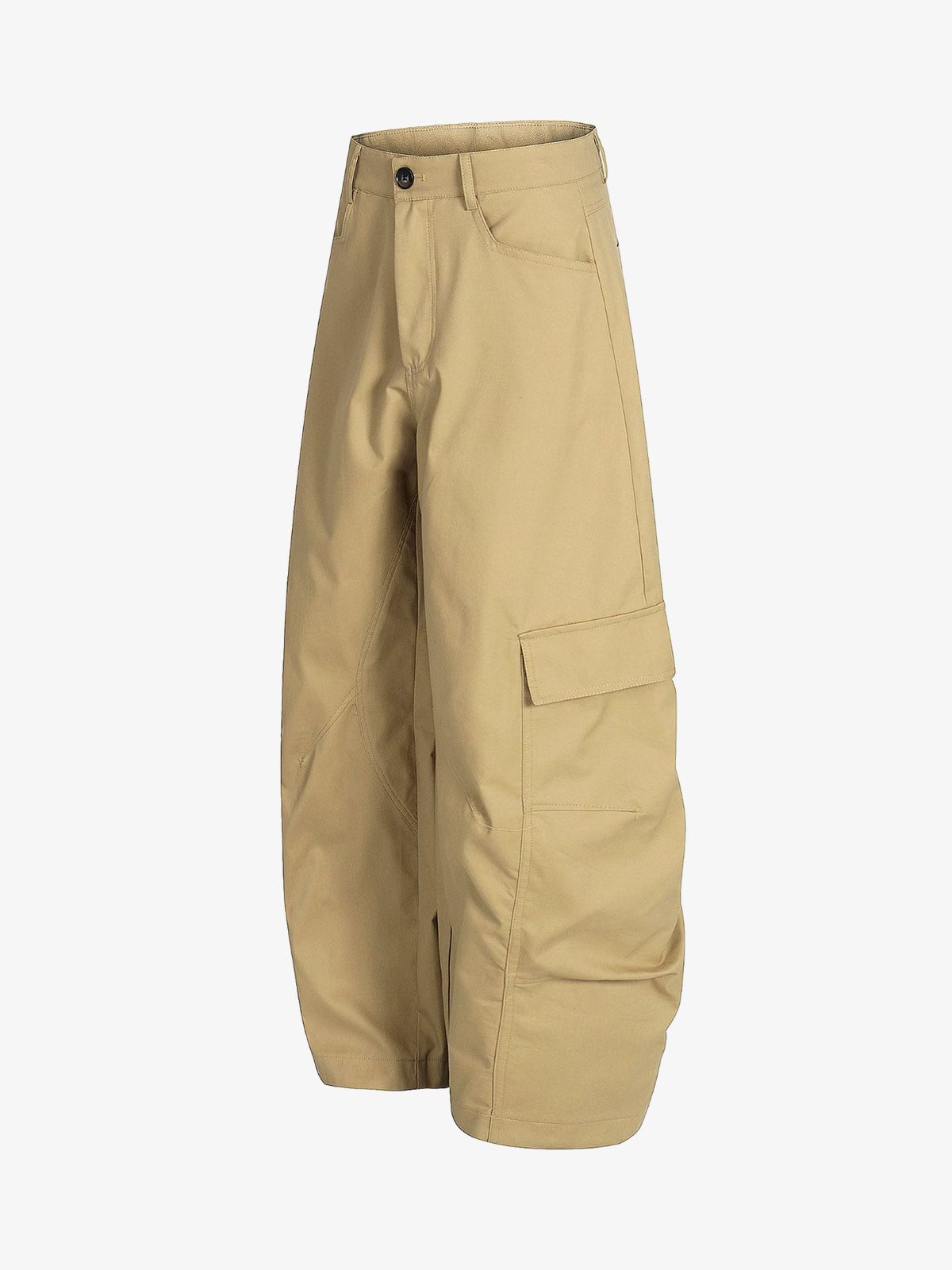 Wide-Leg Cargo Capri Pants with Multiple Pockets 