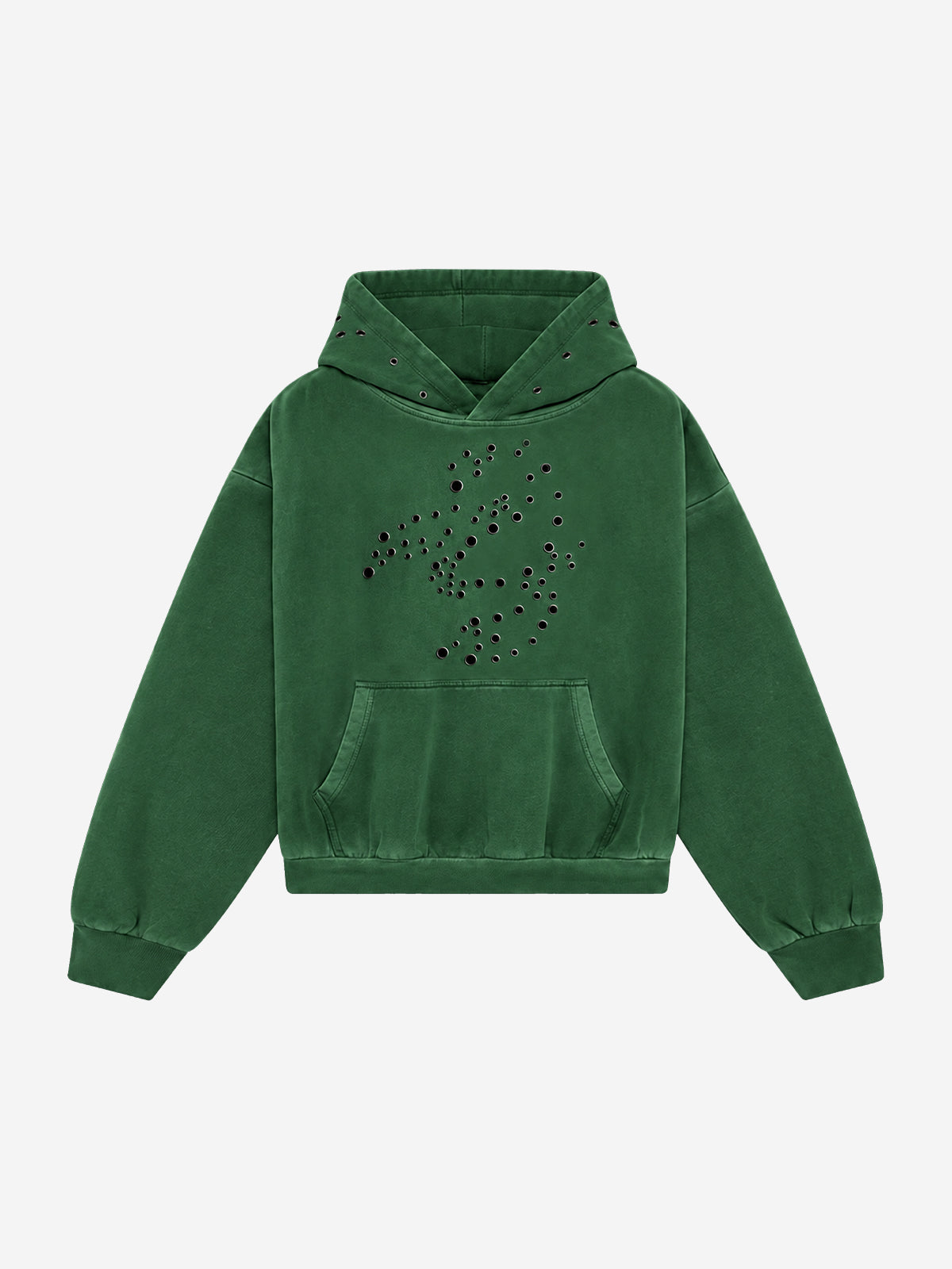 Vintage-Wash Heavyweight Denim Hoodie
