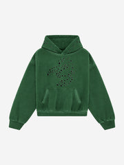 Vintage-Wash Heavyweight Denim Hoodie