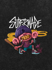 Thesupermade Cartoon Graffiti Trendy Weird Kid T-Shirt 