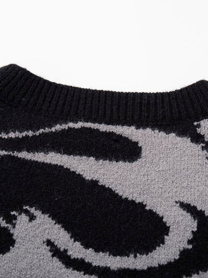 Stylish Contrast Panel Zip-Up Sweater for Casual and Sporty Looks 