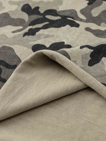 Camo Photo Collage Graphic T Shirt 