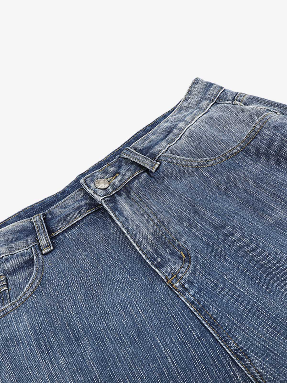 Pantalones vaqueros cortos bordados con cuentas