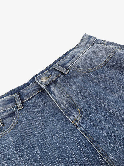Pantalones vaqueros cortos bordados con cuentas