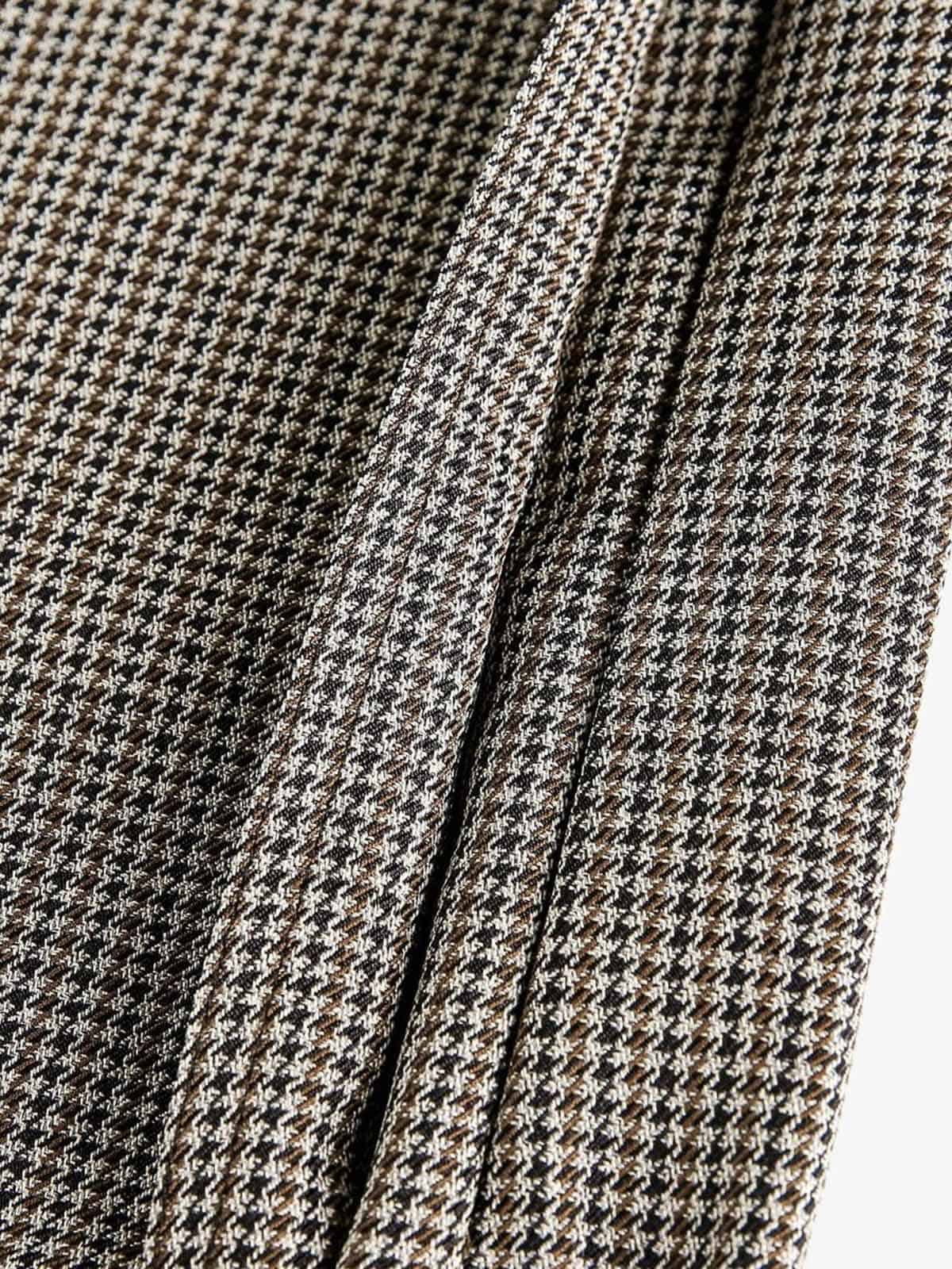 Belted Houndstooth Blazer Pants 