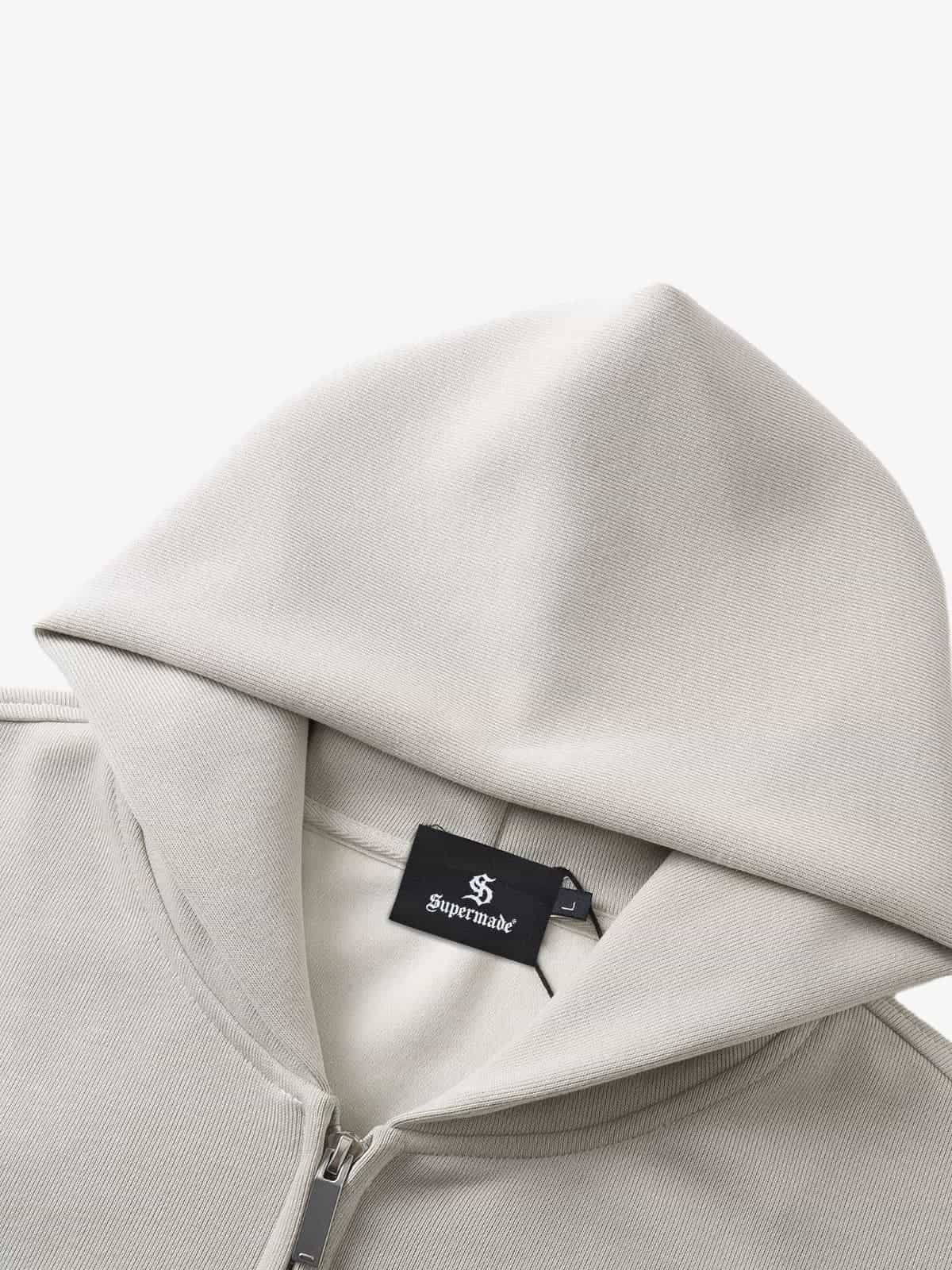 Stylish Hooded Zip-Up Sweatshirt with Unique Sleeve Design 