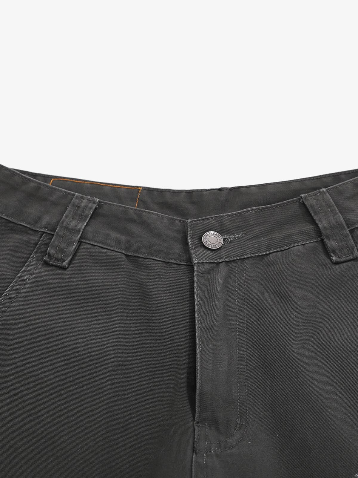 Vintage Distressed Multi Pocket Wide Leg Cargo Shorts 