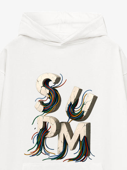 Street Gravel Wire Font Hoodie 