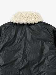 Dollar Graphic Faux-Shearling Collar Padded Jacket