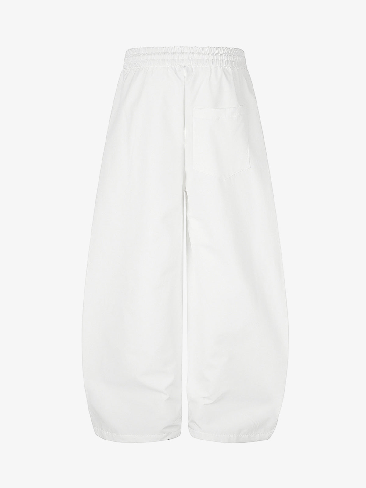 Curved-Seam Striped Baggy Sweatpants
