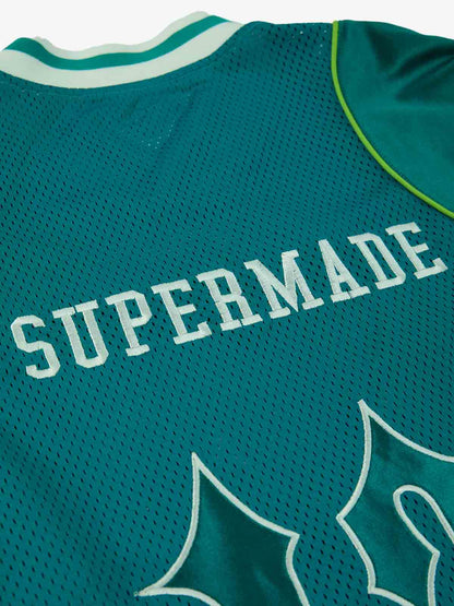 Supermade American Gothic Font Satin Mesh Jersey 