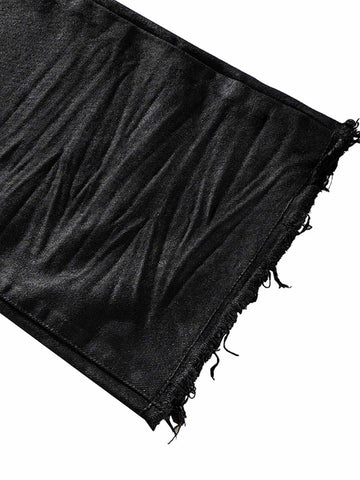 Tactical Knee-Panel Distressed Waxed Leggings