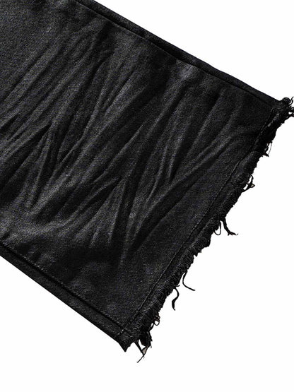 Tactical Knee-Panel Distressed Waxed Leggings
