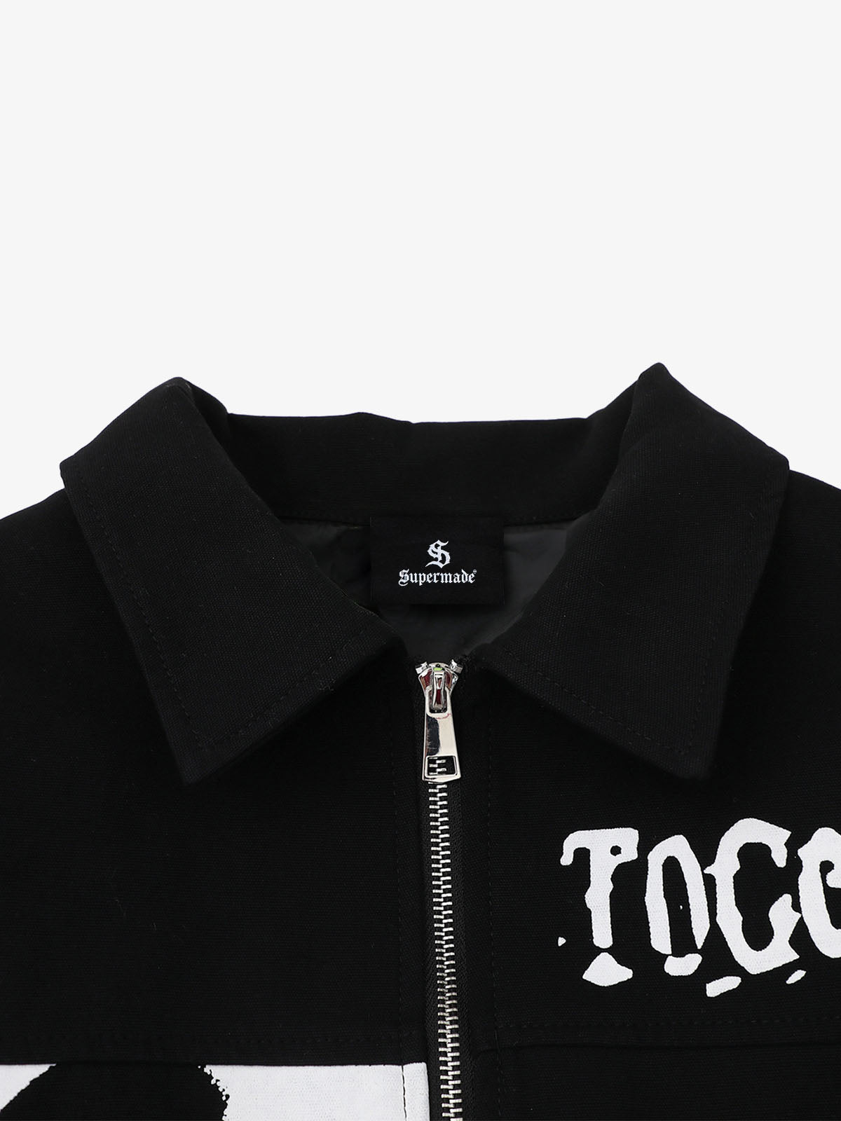 Dark Portrait Print Splatter Print Jacket