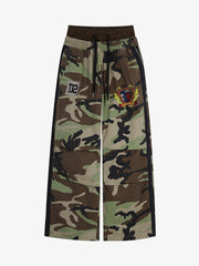 Camo Double Waist Baggy Pants