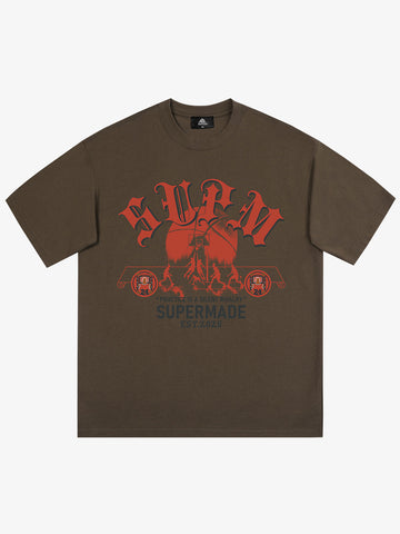 thesupermade-Cotton Basketball Graphic T-Shirt with "Practice Is A Silent Rivalry" Print and Oversized Fit 