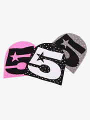 Studded Number 5 Star Beanie Hat