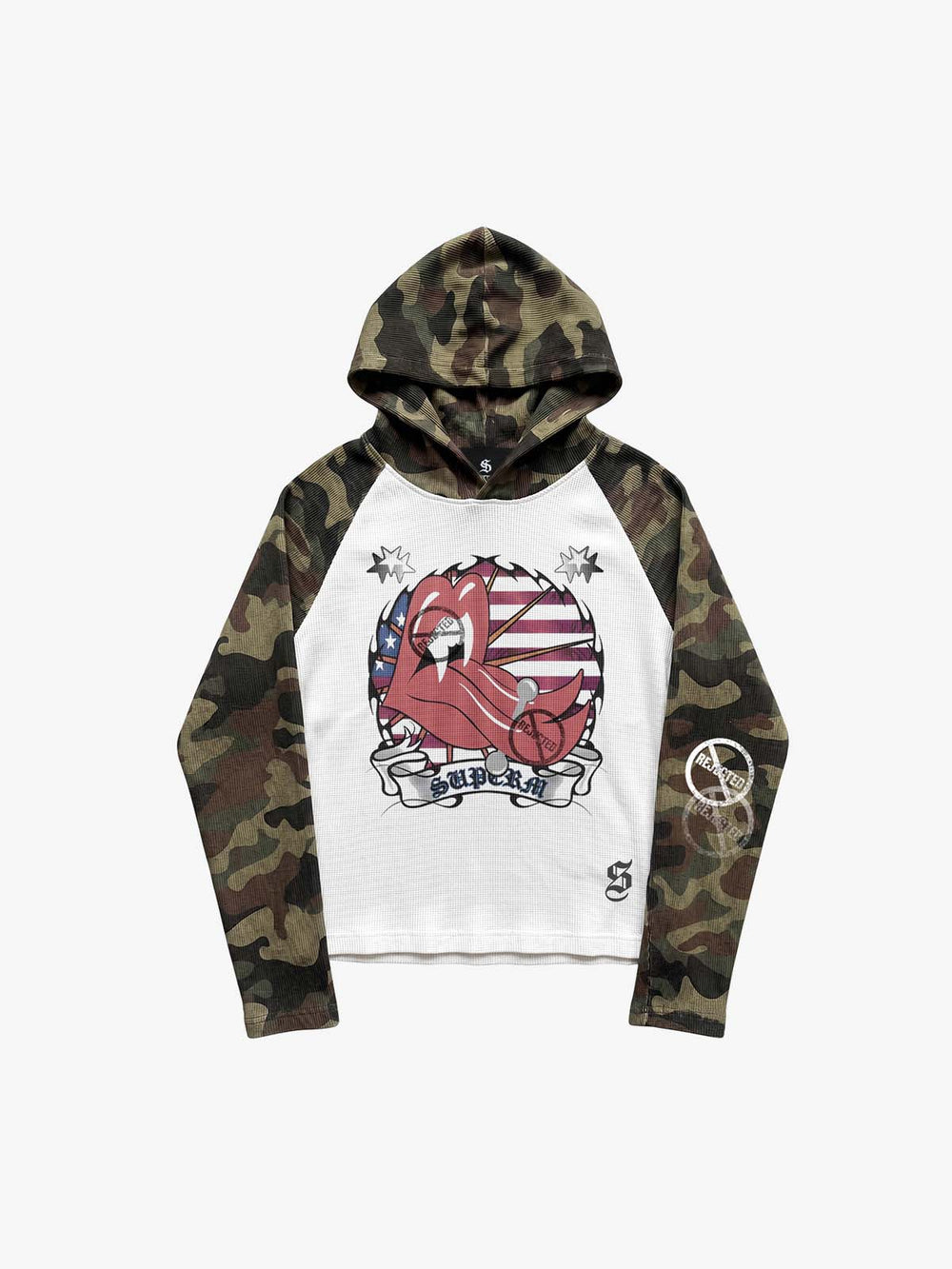 Rolling Stones Graphic Camo Waffle Hoodie