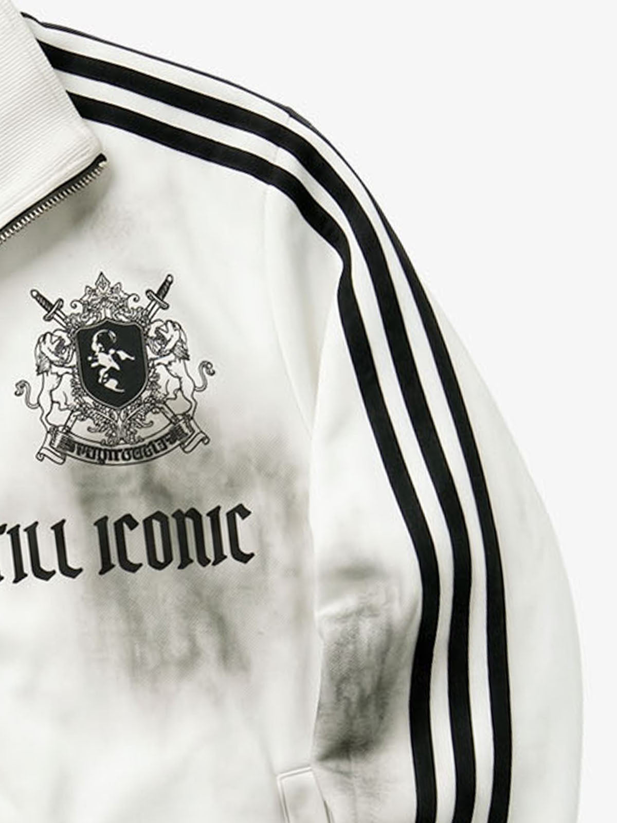Striped Patchwork Hoodie with Logo Badge