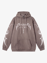Thorn Letter Graphic Washed Hoodie