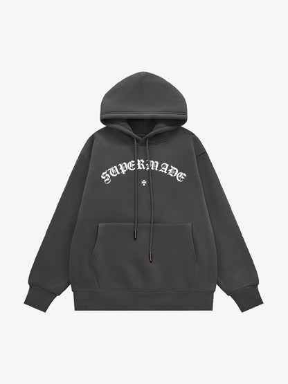 Stylish Hooded Sweatshirt with Bold Embroidered Design for Everyday Wear 