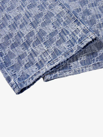 Gradient Wash Jacquard Denim Jeans 