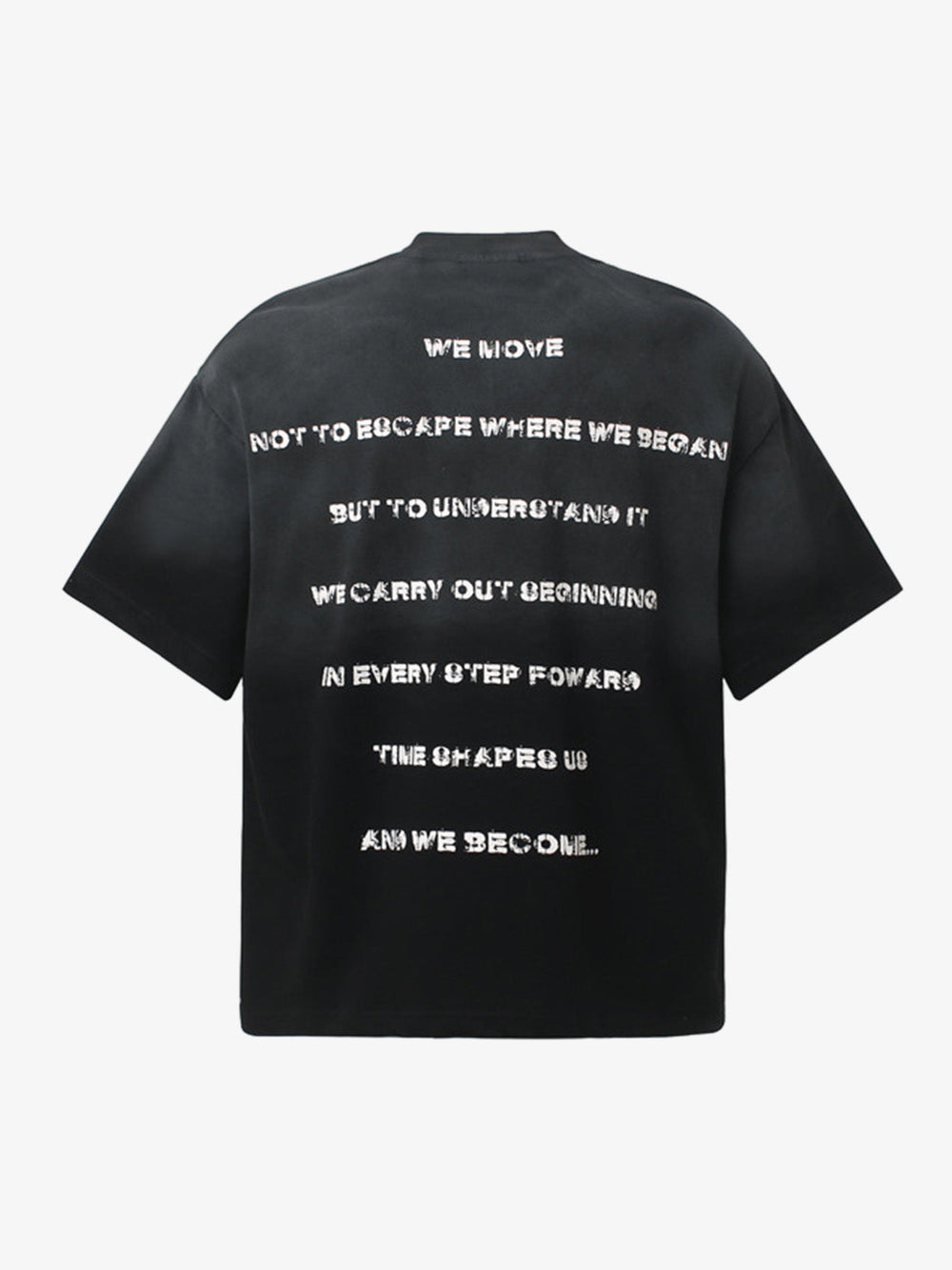 Vintage Wash Mock Neck Graphic T-Shirt 