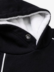 Ship-Wheel Graphic Fleece-Lined Hoodie