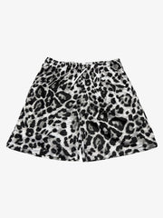 Leopard Print Mesh Shorts 