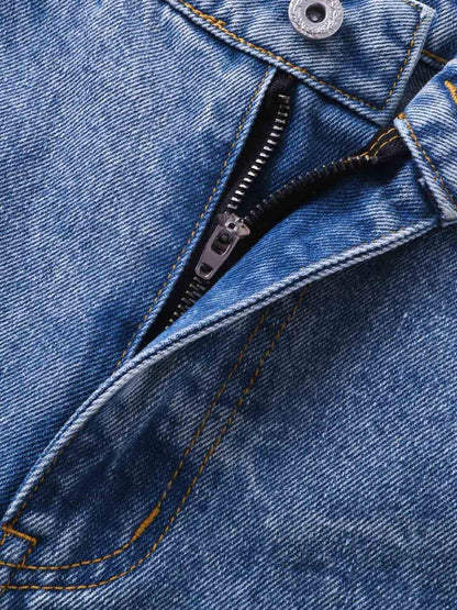 Y2K Faded Stacked Denim Jeans 