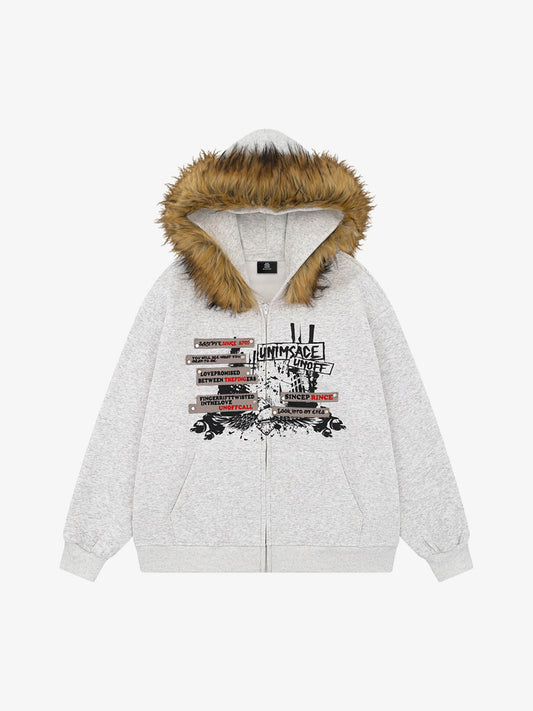 Stylish Hooded Jacket with Faux Fur Trim for Winter and Casual Wear 