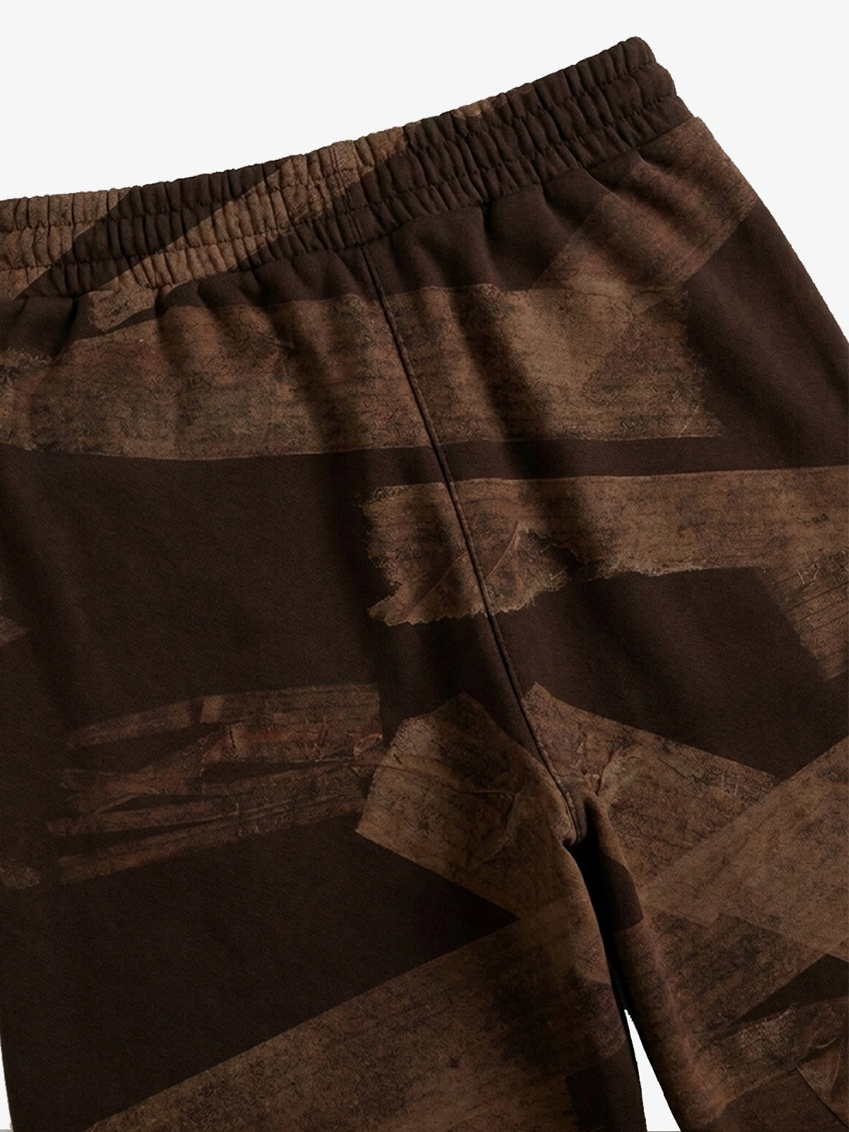 Vintage Distressed Sticker Print Wide-Leg Sweatpants