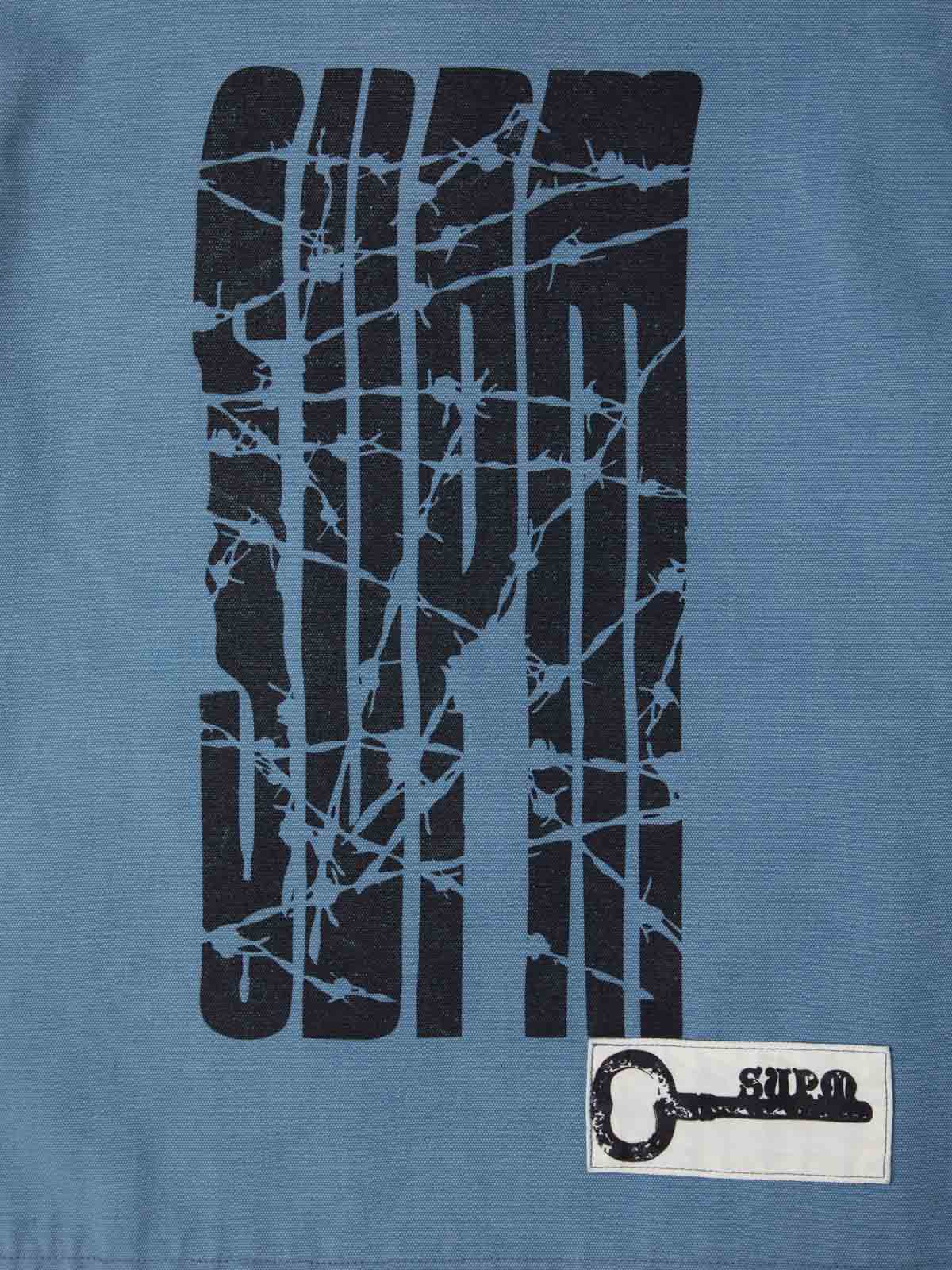 Supermade Multi-Element Appliqué Patchwork Denim Suit 