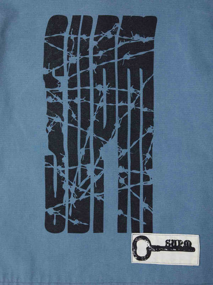 Supermade Multi-Element Appliqué Patchwork Denim Suit 