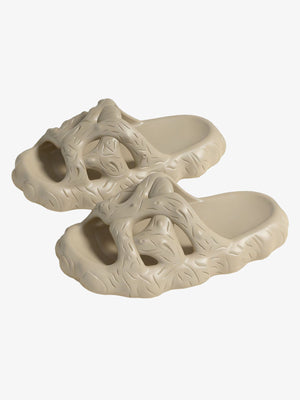 Eco-Friendly Rubber Tree Design Slides for Men and Women - Lightweight, Comfortable, Outdoor & Indoor Use 