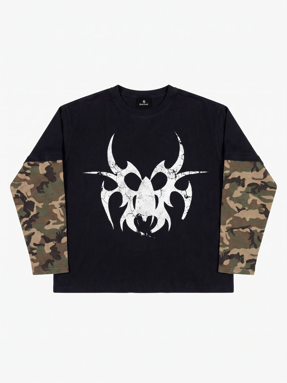 Thorn Print Camo Layered Long Sleeve Tee