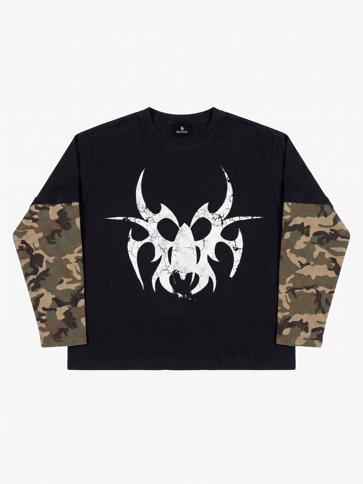 Thorn Print Camo Layered Long Sleeve Tee