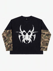 Thorn Print Camo Layered Long Sleeve Tee