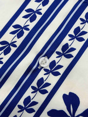 Porcelain Pattern Camp Collar Boxy Shirt 