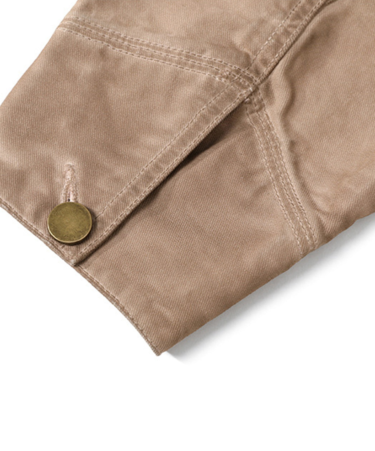 Retro Lapel  Zip Up Work Jacket