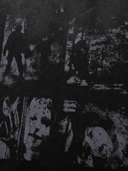 Grunge Faded Photo Print T Shirt 