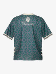 Always Strive Green Patterned Jersey V-Neck T-Shirt 