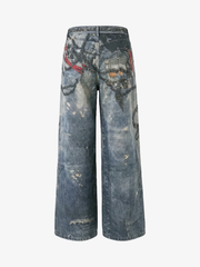 Distressed Vintage Wash Jeans