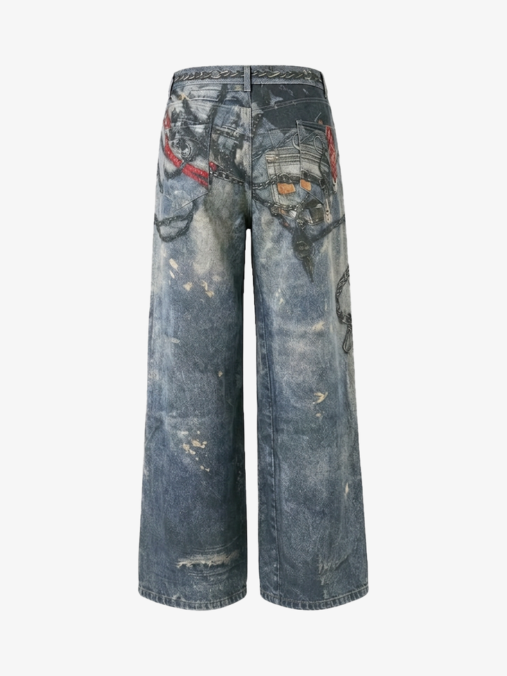 Distressed Vintage Wash Jeans