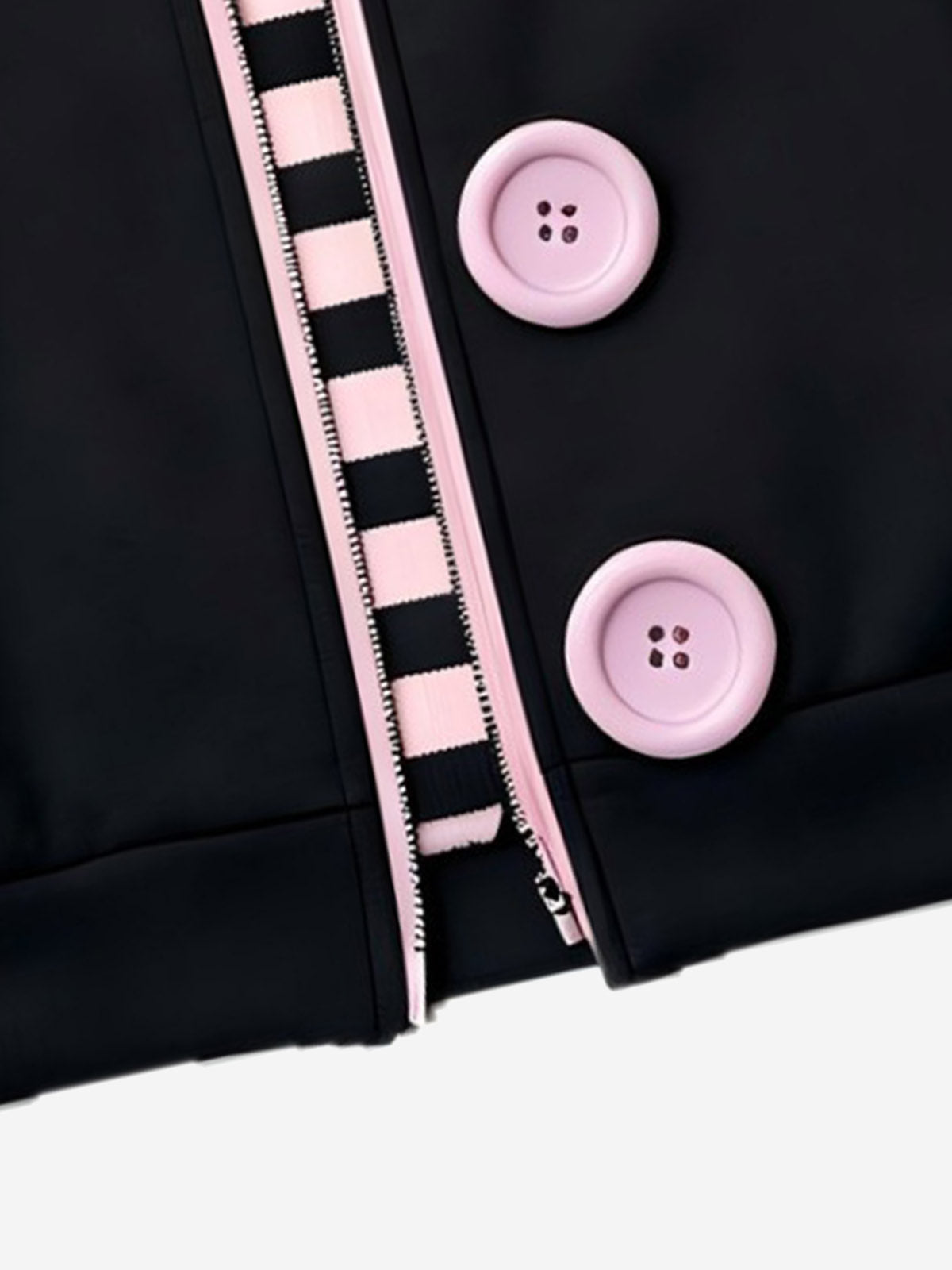 Kapuzenpullover mit Skorpionstickerei, Streifenfutter und Knopfleiste