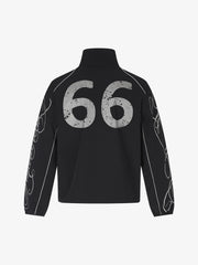 Pegasus Embroidered Stand-Collar Zip Jacket