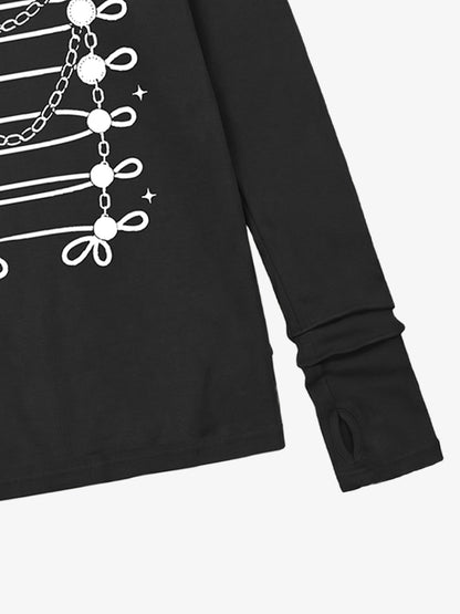 Napoleon Sash Graphic Long Sleeve Top