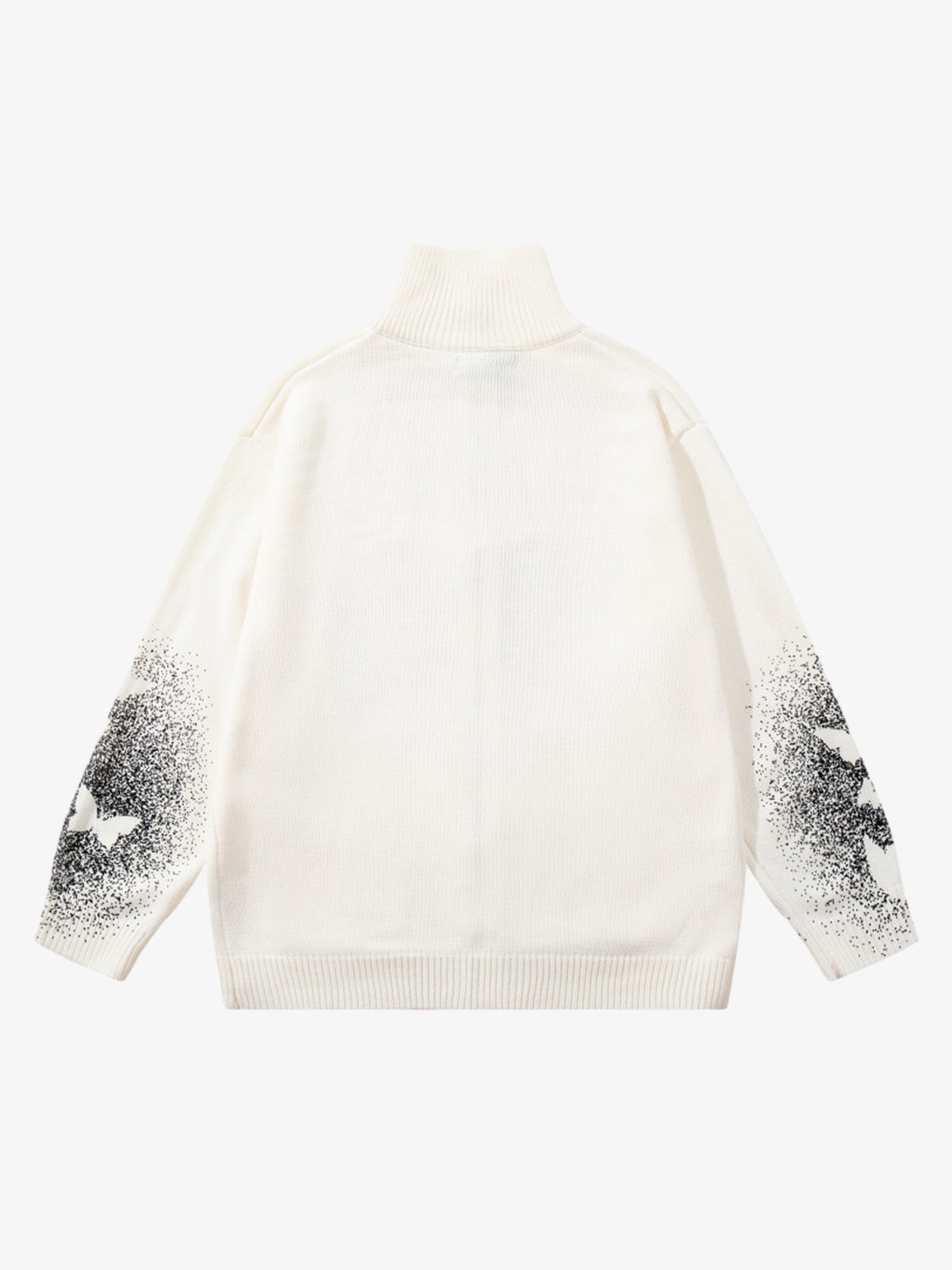 Street Dark Phantom Butterfly Stand-Collar Knit Cardigan Sweater 