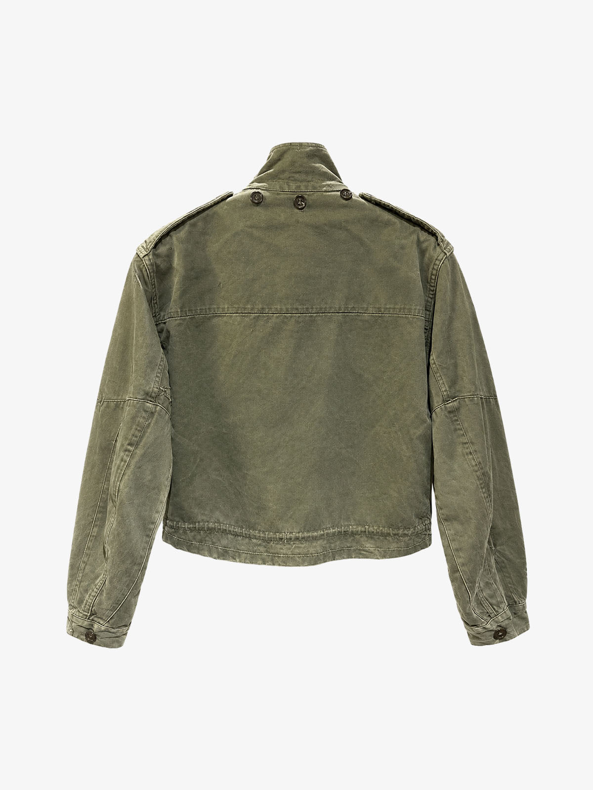 Patch Graphic Cropped Utility Jacket; Army Green / S, Army Green / M, Army Green / L, Army Green / XL, Army Green / 2XL
