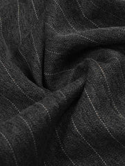 Pinstripe Elastic Waist Wide Leg Pants 